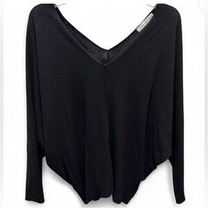 Six/Fifty Sweater Black V-Neck Women's Top Small